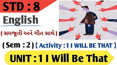 UNIT : 1 I WILL BE THAT / ACTIVITY : 1 / STD : 8 - ENGLISH / SEM : 2