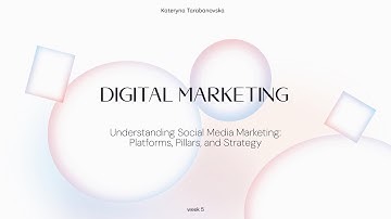 Social media marketing.  Week 5 