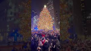 Rockefeller Center Tree Lighting #shorts