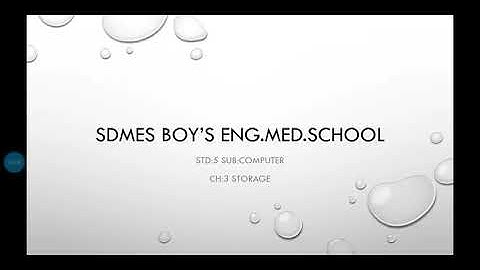 Std:5 Sub:Computer Ch:3 Storage (Part:1)