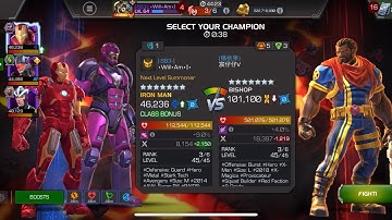 AW Season 60. Ironman vs Bishop on Node 41 Scared Stiff / Power Focus / Bubble Shield #mcoc