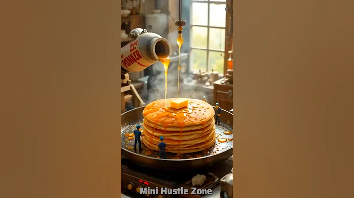 FLUFFY PANCAKES! 😍🥞 #shorts #foodie #pancake #icecream  #animation #miniworkers #ytshorts