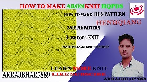 how to make unique pattern in mudule#knittingpattern #hqpds