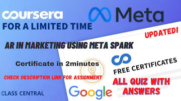 AR in marketing using Meta Spark,(week1-4) All Quiz Answers.#coursera #mr #quiz #quiztime #courses