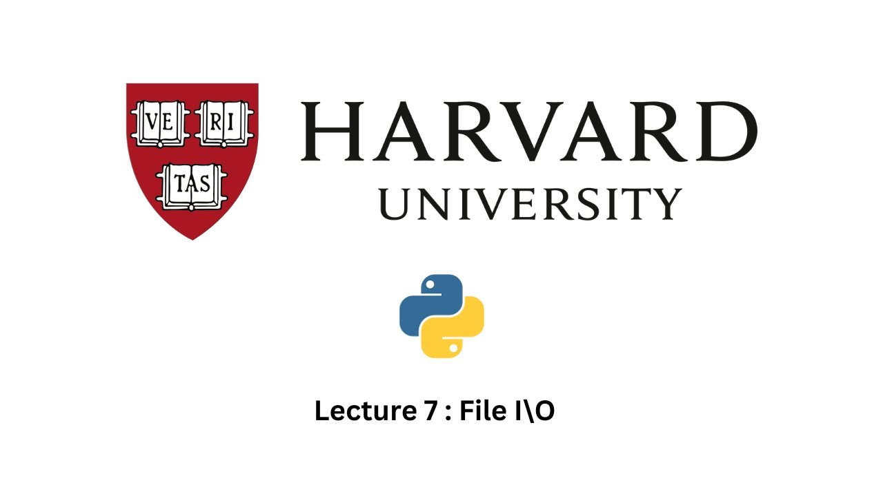 Lecture 7 : File input and output in python by Harvard University @cs50 ...