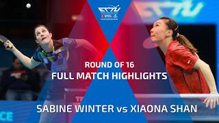 SABINE WINTER vs XIAONA SHAN FULL HIGHLIGHTS | CCB EUROPE TOP 16 CUP | ROUND OF 16