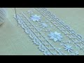 White Lace Border Embroidery Simple stitches for beginners