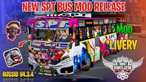 New SPT Bus Mod Tamil | Bus Simulator Indonesia | SPT Bus Livery In Bussid #spt #bus #mod #bussid