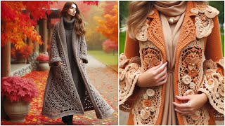 Beautiful Coat 2024 Knitted With Wool (Share Ideas) #Knitted #Blousedesign #Crochet