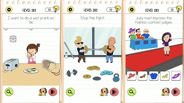 Brain Test 4 Tricky Friends Level 181, 182, 183 Solved Solution