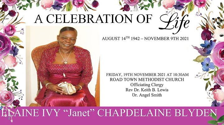 A Celebration of Life Elaine I. "Janet" Chapdelain...