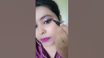 Easiest way to make winged eyeliner| #makeup #makeuptutorial #makeupshorts #shorts #youtubeshorts