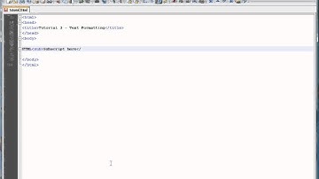 HTML Tutorial 3 - Formatting Text