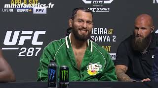 Jorge Masvidal et Gilbert Burns quand Dana White parle de Colby Covington 😂  #ufc287