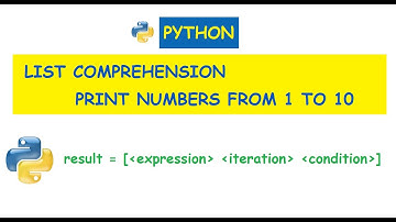 Python : Print numbers form 1 to 10 using list comprehension