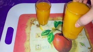 تحضير عصير الخوخ  والبرتقال  بكمية  وفيرة
