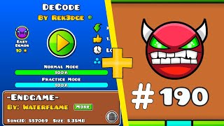 DeCode 100% by Rek3dge + Demon #190 - Geometry Dash 2.2
