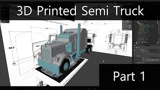 1/14 Scale RC Semi Truck 3D Printed pt1