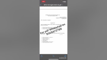 BPCC 101 ENGLISH MEDIUM SOLVED ASSIGNMENT 2023-24 FOR PDF WHATSAPP ON 9354372788