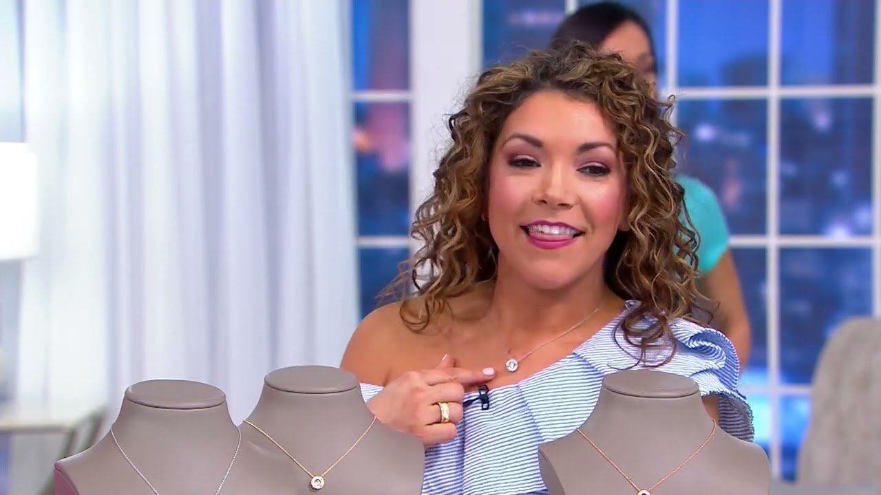 Diamonique x Kathy Levine Quiver Pendant Necklace, Sterling Silver on QVC