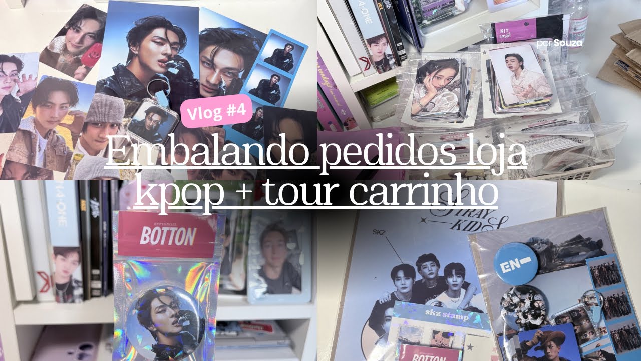 Embalando pedido da minha loja fanmade de kpop + tour pelo carrinho 🫧🥨 #VLOG #VLOG4