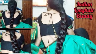 Indian Woman Beauty With Long Hair Braid