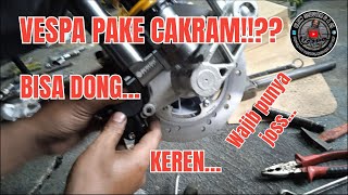 cara pasang cakram TEMACA vespa px