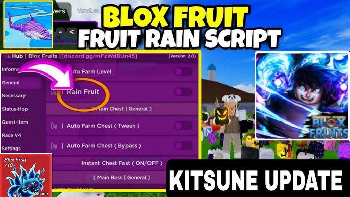 Blox Fruit Script Update 20 No Key Auto Farm & Fruit Rain ! Sara Hub, Raid, Executor