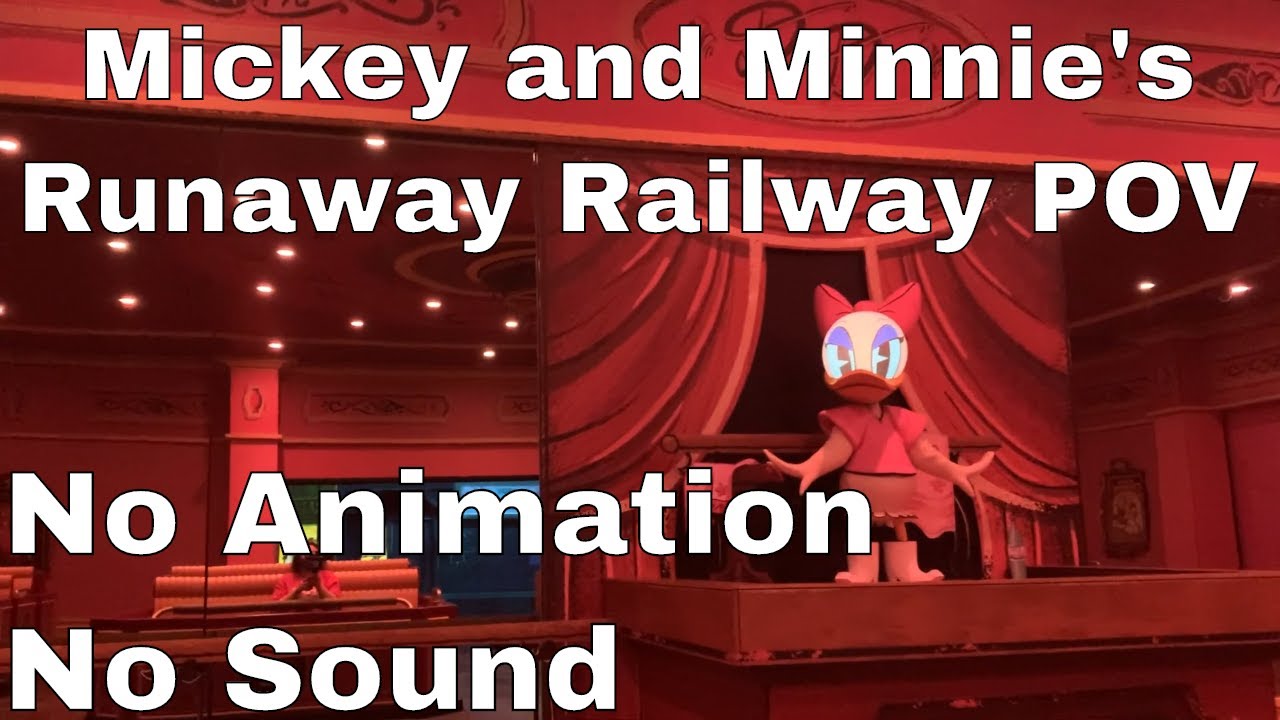 No Animation or Sounds Riding Mickey and Minnie's Runaway Railway POV