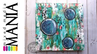 How To Create a Triptych Canvas for Beginners Mixed Media Mania YouTube Hop  **GIVEAWAY CLOSED**