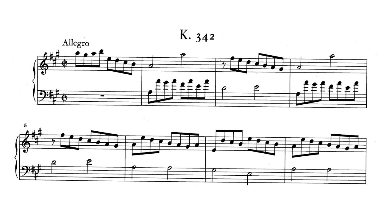 Scarlatti: Keyboard Sonata in A major, K.342 - YouTube