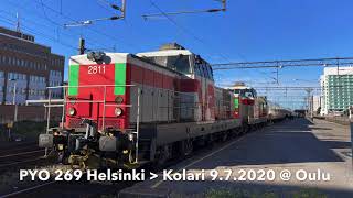 Night express train 269 leaves from Oulu to Kolari by DieselPowerFinland 1,016 views 3 years ago 1 minute, 49 seconds