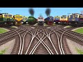 9 Railgadi Crossing On Bumpy Curved Railroad Crossing Tracks #train #transportation #railway #trains