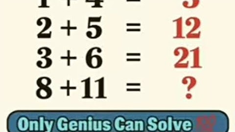 IQ Brain TEST - Only 1% know this #foryou can YOU solve It ? #mathpuzzle