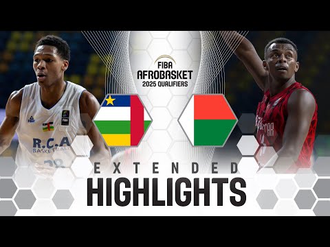 Central African Rep 🇨🇫 v Madagascar 🇲🇬 | Extended Highlights | FIBA AfroBasket 2025 Qualifiers