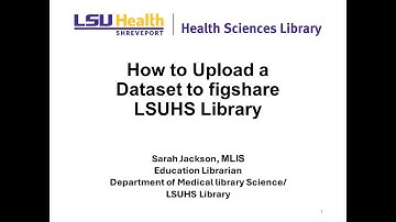 How to Upload a Dataset to figshare