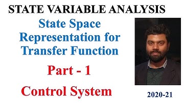 25 State Space Representation for Transfer Function Part-1 | Control System