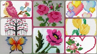 Gorgeous cross stitch patterns /countable embroidery #charsutikarhai/latest dosuti design ideas2024