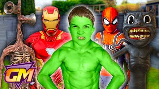 Hulk VS Siren Head VS Spiderman VS Cartoon Cat VS Superheroes