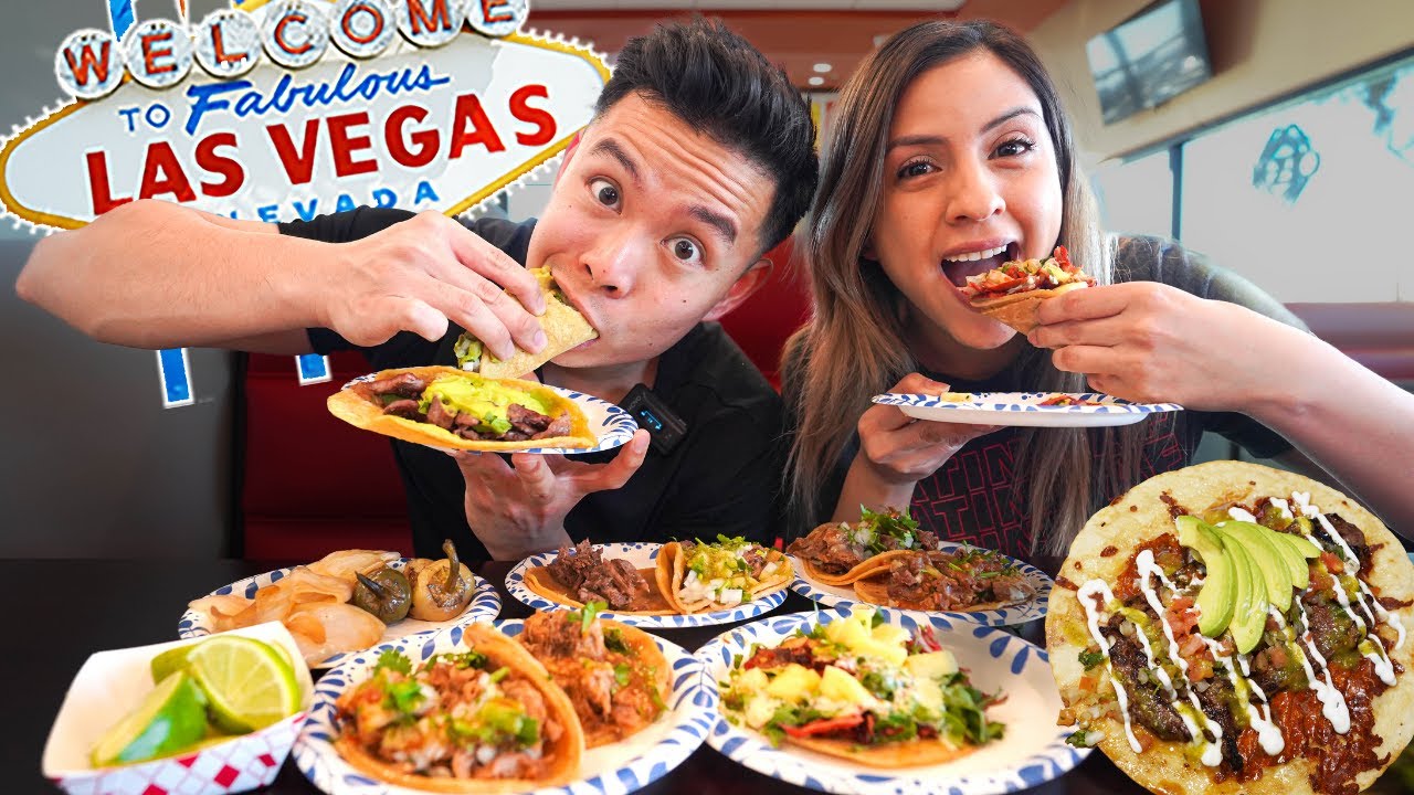 GIANT RIBEYE Steak Tacos In Las Vegas 🌮 Taco Tour YouTube