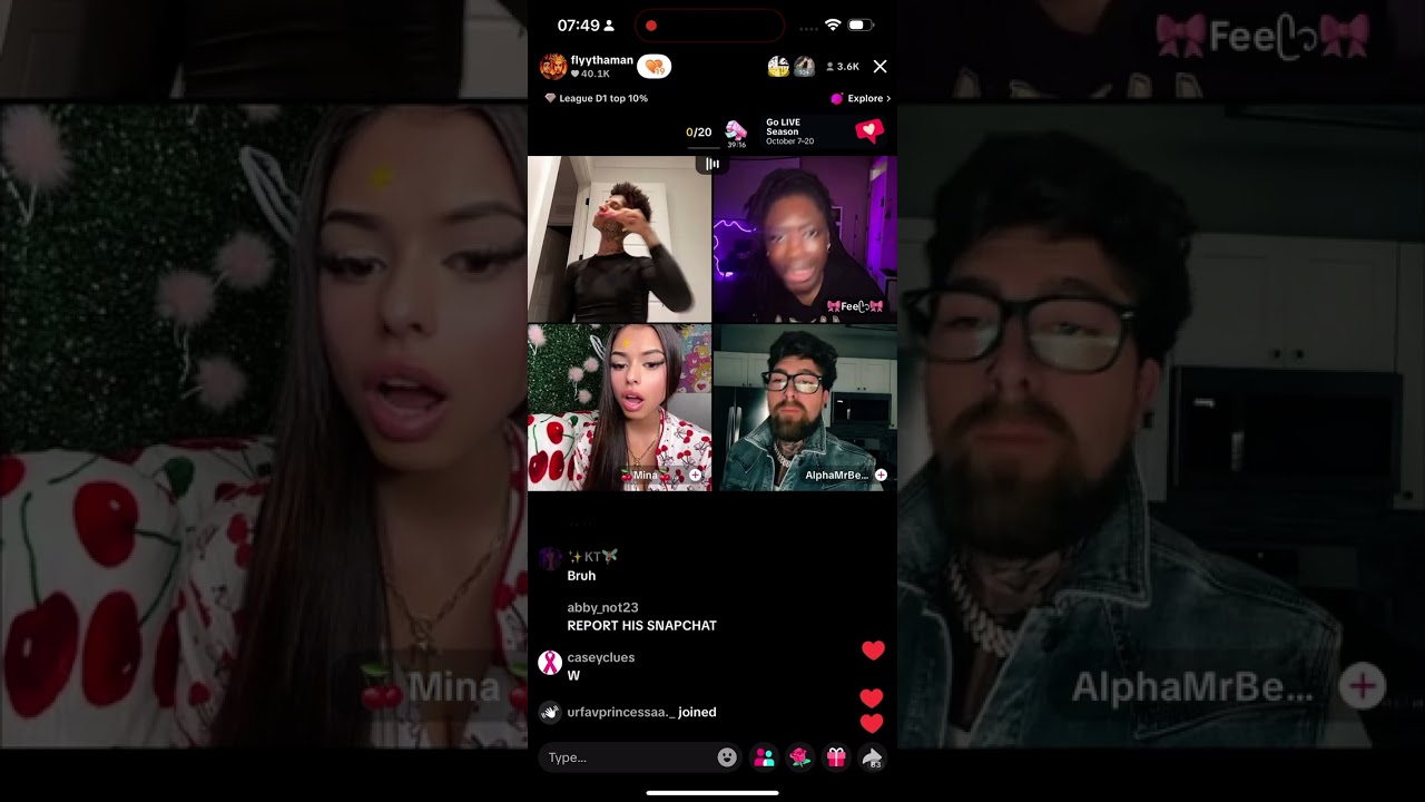 Flyysoulja Beefing with Amina & Feenyx over stellar (8.October.2025)