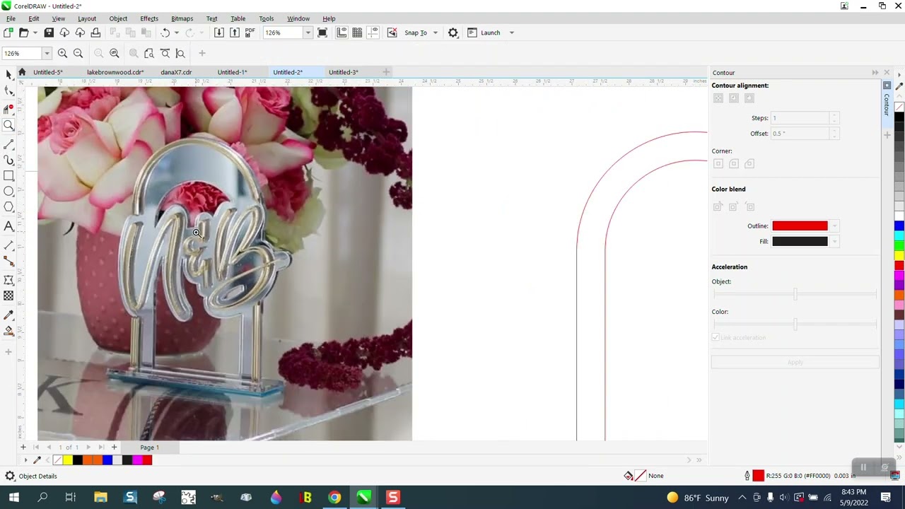 Corel Draw Tips & Tricks Acrylic Wedding Sign
