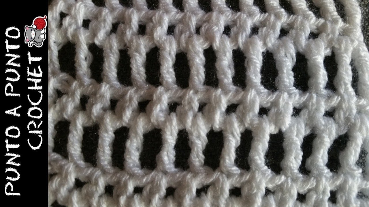 PUNTO CALADO  No. 6 en crochet  PASO A PASO