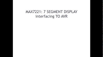 Basics of MAX7221 part 1
