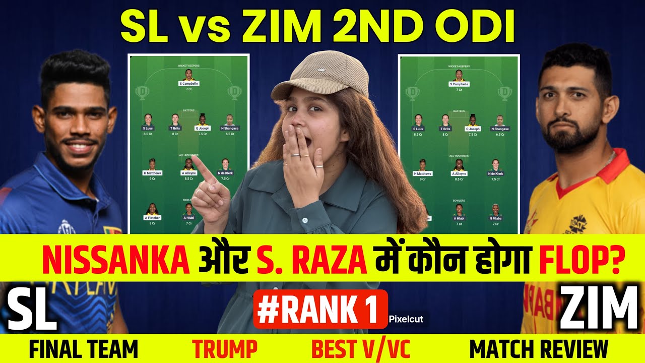 ZIM vs SL 2nd ODI Match Prediction🔥|Who Will Win?| Pitch report & player prediction for FREE contest