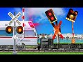 錆びついた世界のふみきり| 4k | Rusted an ambulance to be repaired by railroad crossings