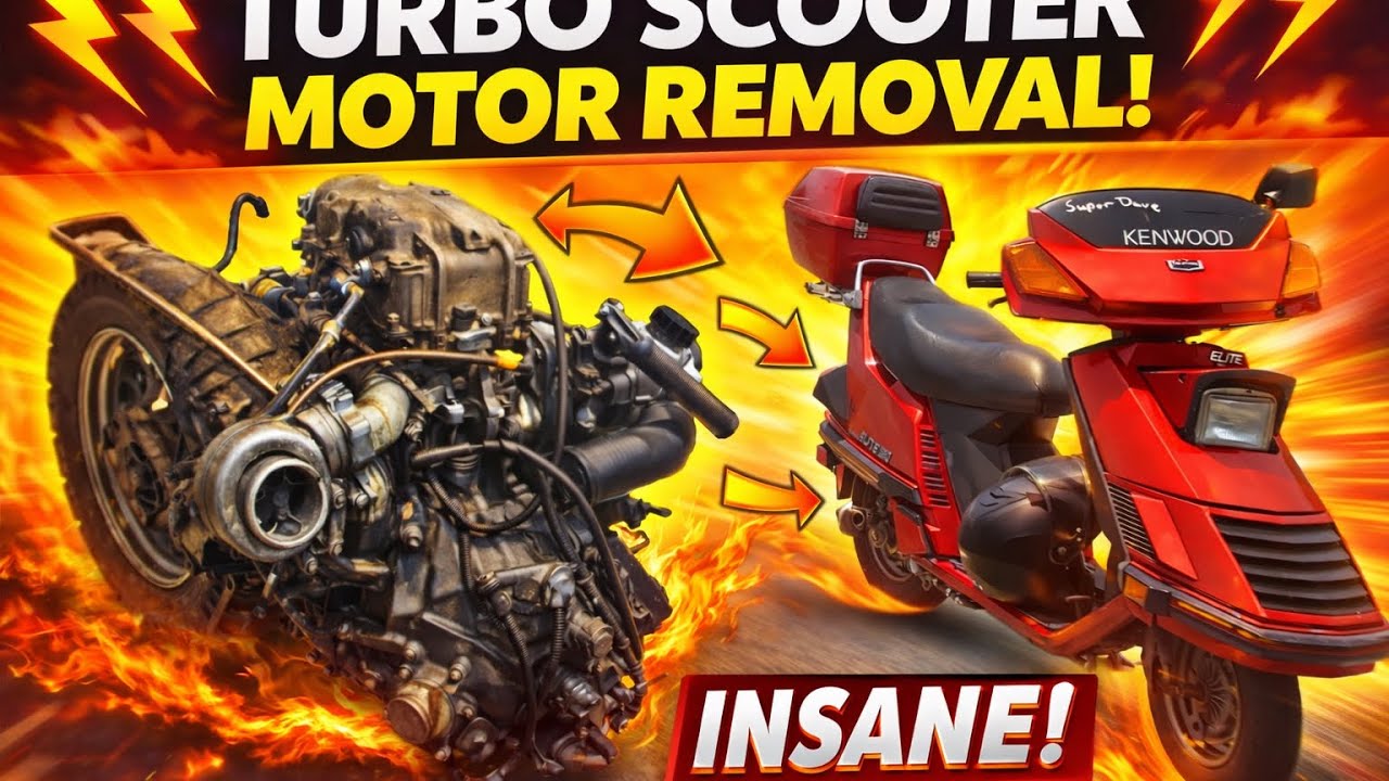 СНЯТИЕ ДВИГАТЕЛЯ СКУТЕРА TURBO!!