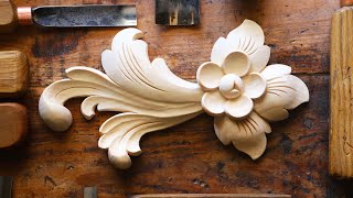 : Wood carving ornament. Linden wood.