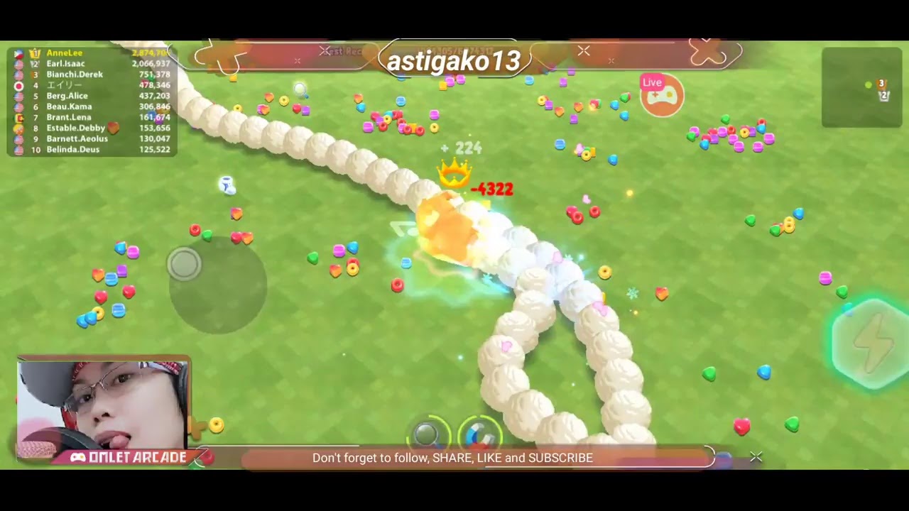 Cute and Fun Game || Sweet Crossing Snake.io Mobile Gameplay!