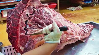 :  500Kg 1++(9)   .   / How to butcher a best quality Cow / korean street food
